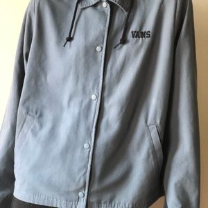 VANS Jacket MED Blue-Gray Hooded Snap Up
